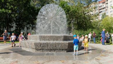 Фото - Новый фонтан с водной сферой открылся после реконструкции в Невском районе Петербурга